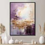 Purple and gold mountain landscape III - Landscapes Canvas Wall Art