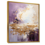 Purple and gold mountain landscape III - Landscapes Canvas Wall Art