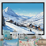 Alpine mountains Solitude Winter Glow II - Landscapes Canvas Wall Art