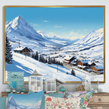 Alpine mountains Solitude Winter Glow II - Landscapes Canvas Wall Art