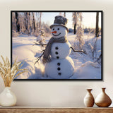 Frosty snowman christmas dreams II - Landscapes Canvas Wall Art