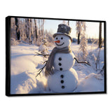 Frosty snowman christmas dreams II - Landscapes Canvas Wall Art