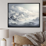 Snowy mountain Peaks serenity III - Landscapes Canvas Wall Art