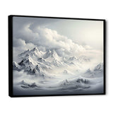 Snowy mountain Peaks serenity III - Landscapes Canvas Wall Art