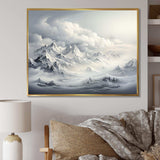 Snowy mountain Peaks serenity III - Landscapes Canvas Wall Art