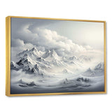 Snowy mountain Peaks serenity III - Landscapes Canvas Wall Art