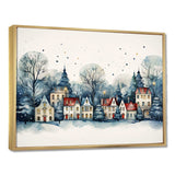 Christmas village in Winter I - Landscapes Canvas Wall Art