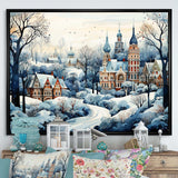 Winter Russian city landscape III - Landscapes Canvas Wall Art