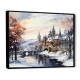 Wonderful village winter at Christmas I - Landscapes Canvas Wall Art