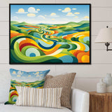 Modern bold farm horizon I - Landscapes Canvas Wall Art