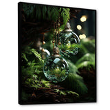 Green Christmas decoations pine tree I - Floral Canvas Wall Art