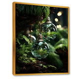 Green Christmas decoations pine tree I - Floral Canvas Wall Art