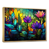 Colorful Jungle tropical plams mosaic - Landscapes Canvas Wall Art