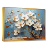 White and Blue Golden Orchid Tree Garden Of Branches VI - Floral Canvas Wall Art