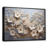 White Orchid Tree Garden Of Branches 7 - Floral Canvas Wall Art