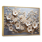 White Orchid Tree Garden Of Branches 7 - Floral Canvas Wall Art