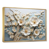 White Orchid Tree Garden Of Branches 9 - Floral Canvas Wall Art