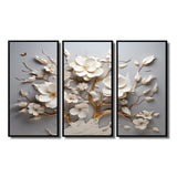 White Orchid Tree Garden Of Branches 10 - Split Panel Canvas Art