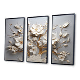 White Orchid Tree Garden Of Branches 10 - Split Panel Canvas Art