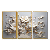 White Orchid Tree Garden Of Branches 10 - Split Panel Canvas Art