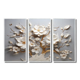 White Orchid Tree Garden Of Branches 10 - Split Panel Canvas Art