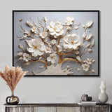 White Orchid Tree Garden Of Branches 10 - Floral Canvas Wall Art