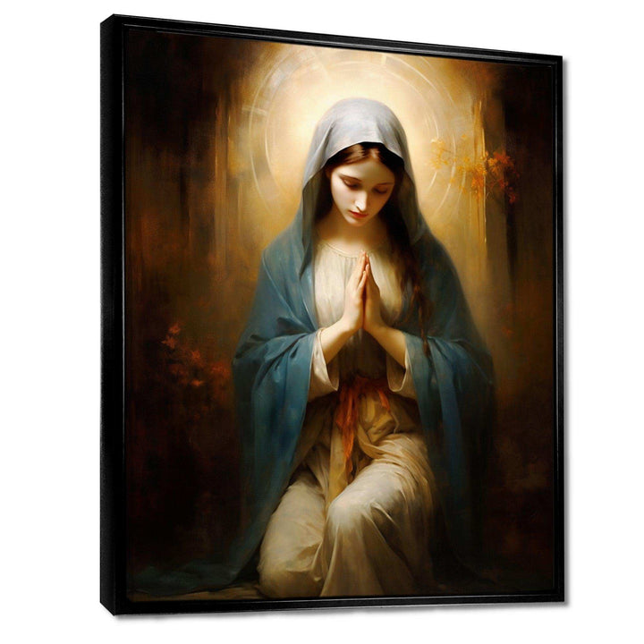 Mother mary christian portrait III - Spiritual Canvas Wall Art