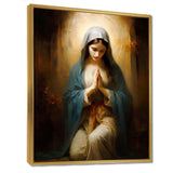 Mother mary christian portrait III - Spiritual Canvas Wall Art