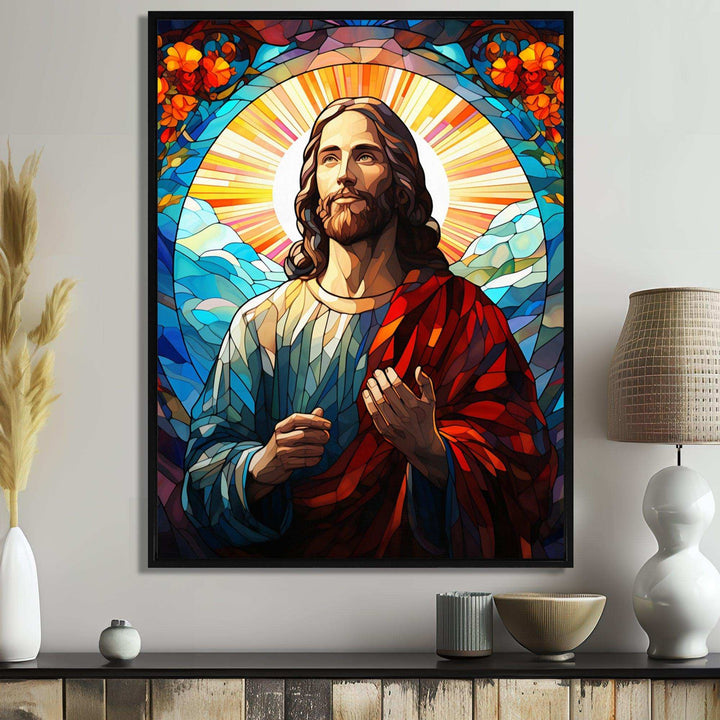 Christianism Jesus Christ Portrait - Spiritual Canvas Wall Art