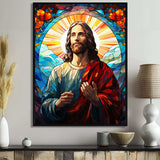 Christianism Jesus Christ Portrait - Spiritual Canvas Wall Art