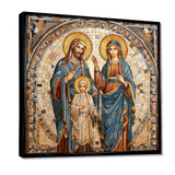 Iconic Depiction of Jesus and the Holy Family I - Spiritual Canvas Wall Art