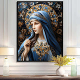 Radiant Religious Devotion of Mary I - Spiritual Canvas Wall Art