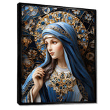 Radiant Religious Devotion of Mary I - Spiritual Canvas Wall Art