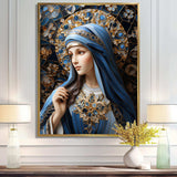 Radiant Religious Devotion of Mary I - Spiritual Canvas Wall Art