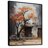 Orange and grey Midnight bicycle - Bicycle Canvas Wall Art