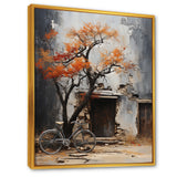 Orange and grey Midnight bicycle - Bicycle Canvas Wall Art