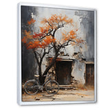 Orange and grey Midnight bicycle - Bicycle Canvas Wall Art