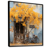 Yellow and blue springtime florals bicycle - Bicycle Canvas Wall Art