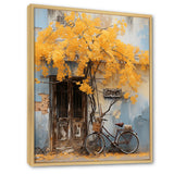 Yellow and blue springtime florals bicycle - Bicycle Canvas Wall Art