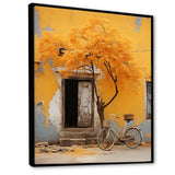 Yellow springtime florals bicycle I - Bicycle Canvas Wall Art