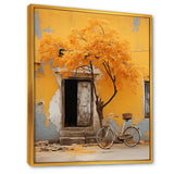 Yellow springtime florals bicycle I - Bicycle Canvas Wall Art