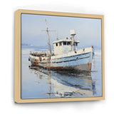 Tranquil waters fishing boat - Boat Canvas Wall Art