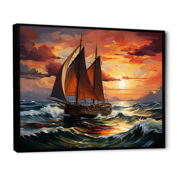 Pirate boat Spanish Legacy I - Boat Sailing Canvas Wall Art