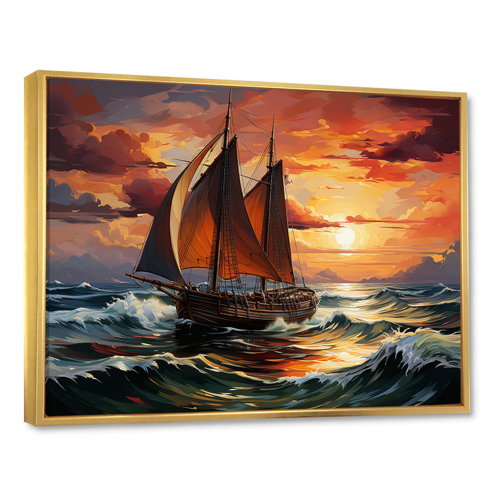 Pirate boat Spanish Legacy I - Boat Sailing Canvas Wall Art