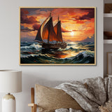 Pirate boat Spanish Legacy I - Boat Sailing Canvas Wall Art