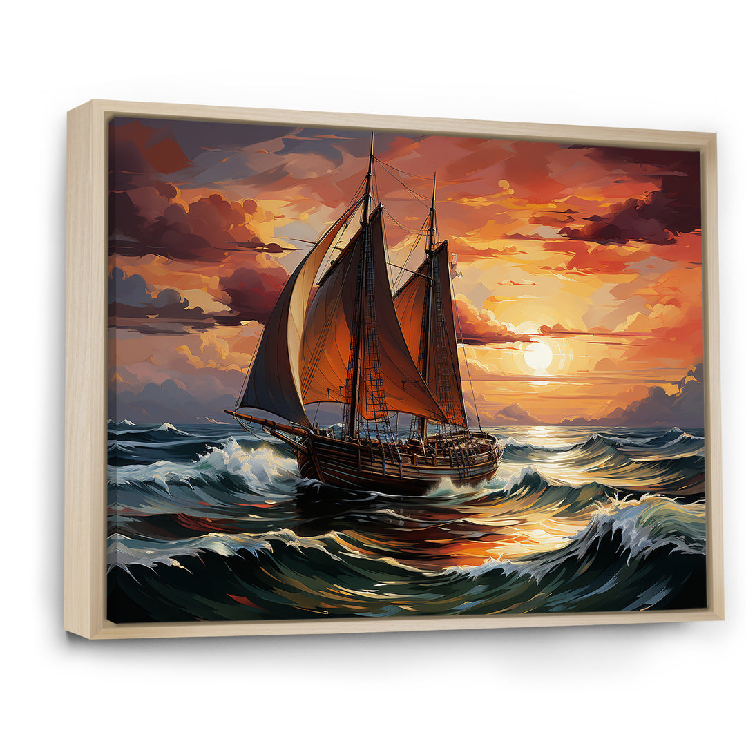 Pirate boat Spanish Legacy I - Boat Sailing Canvas Wall Art