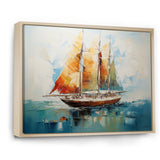 Moonlight sailboat horizon I - Boat Sailing Canvas Wall Art