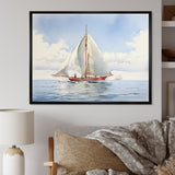 Seafaring Symphony Sailboat Serenity - Boat Sailing Canvas Wall Art