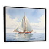 Seafaring Symphony Sailboat Serenity - Boat Sailing Canvas Wall Art