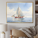Seafaring Symphony Sailboat Serenity - Boat Sailing Canvas Wall Art